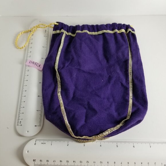 9" Crown Royal Purple Bag for craft, storage - Picture 3 of 7